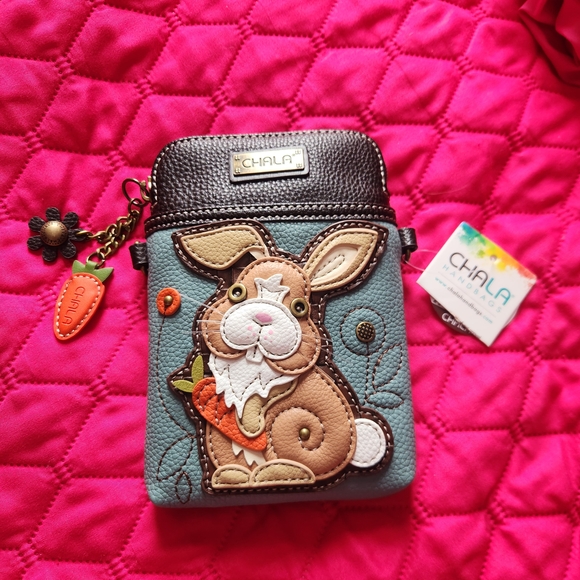 Chala Handbags - Chala Bunny Design Crossbody in Brown and Green